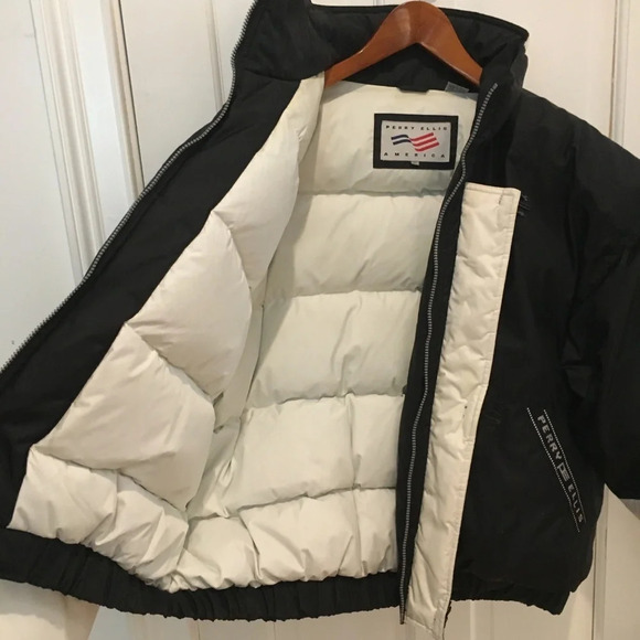 Vintage PERRY ELLIS AMERICA SPELL OUT DOWN JACKET - Picture 5 of 8